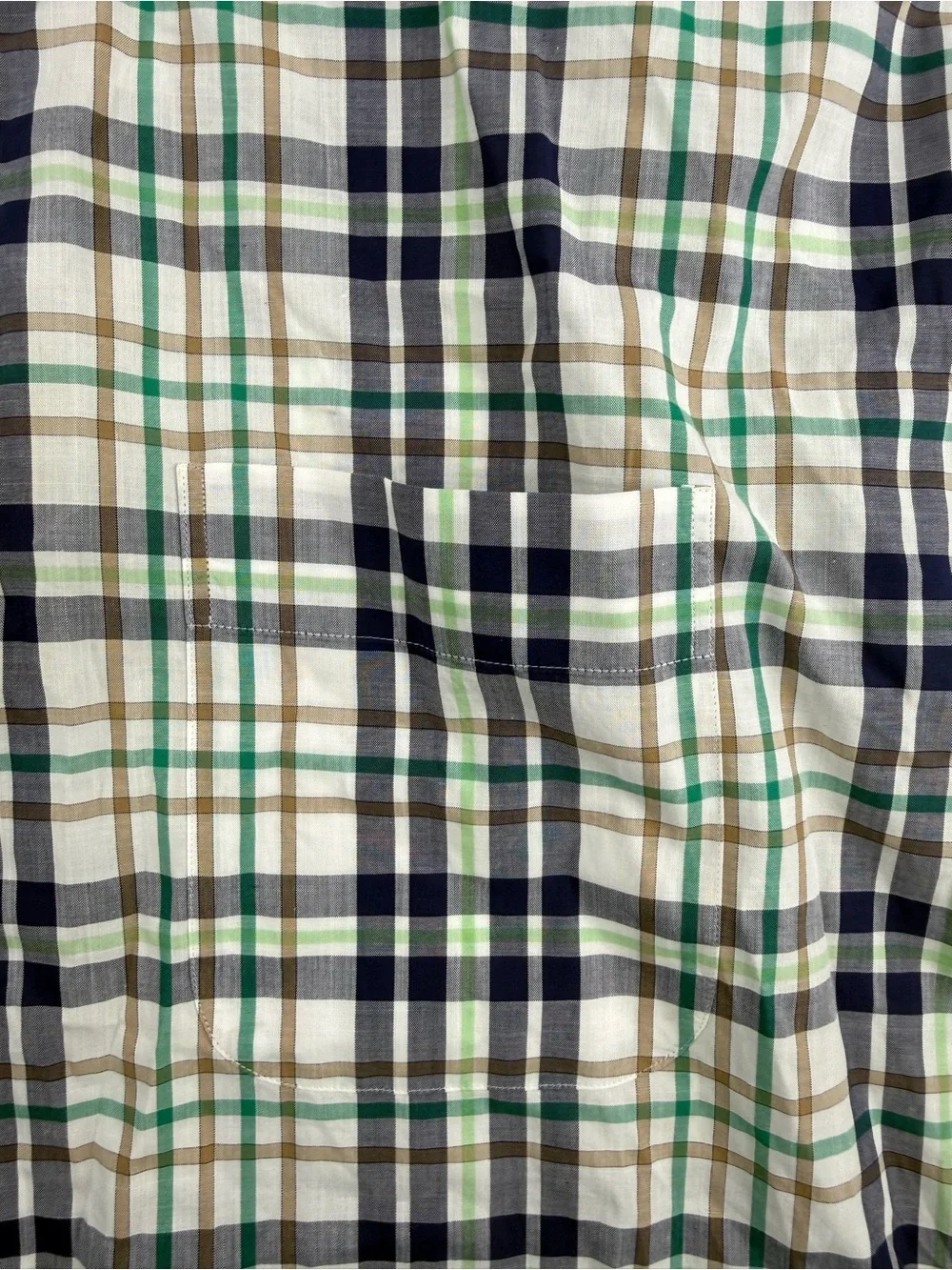 Peter Millar Button-Up Shirt Mens XL Blue Plaid Short Sleeve 100% Cotton Classic